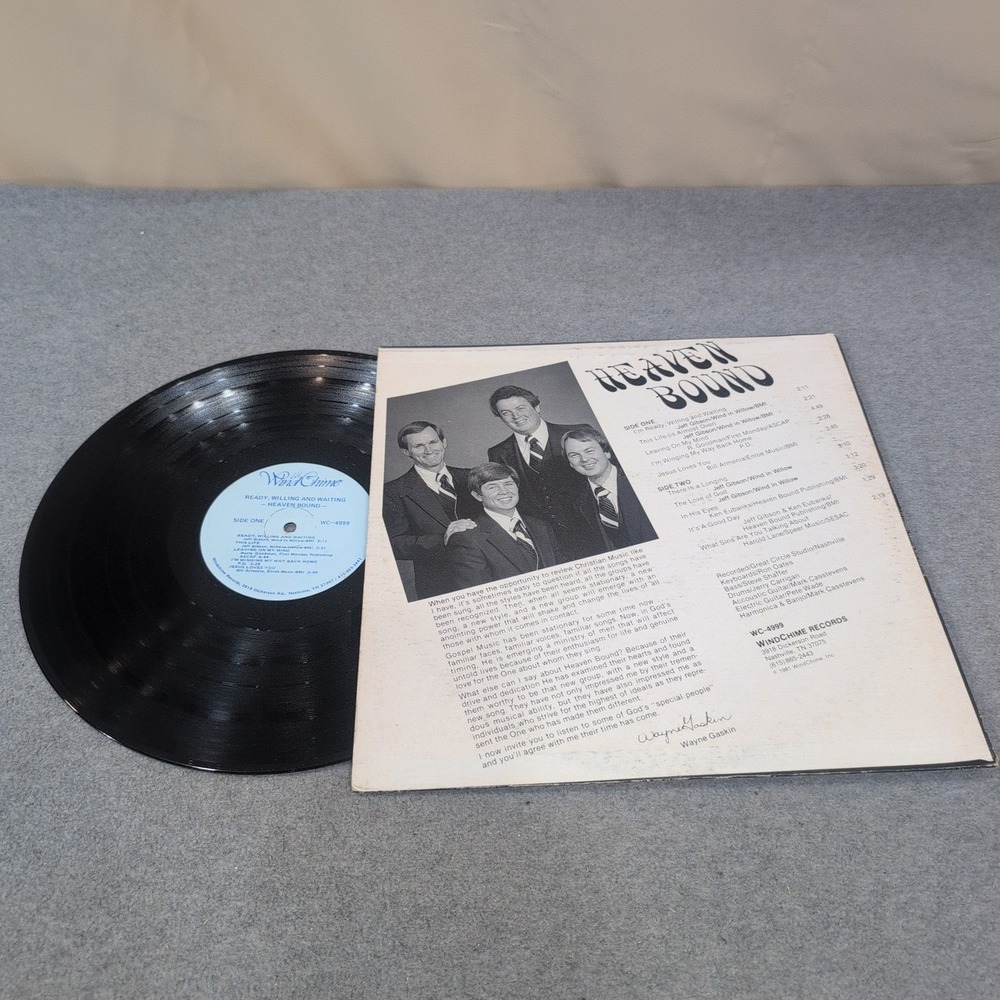 Heaven Bound Self Titled Vinyl LP WindChime Records Signed Southern Gospel 1981 - Picture 4 of 4